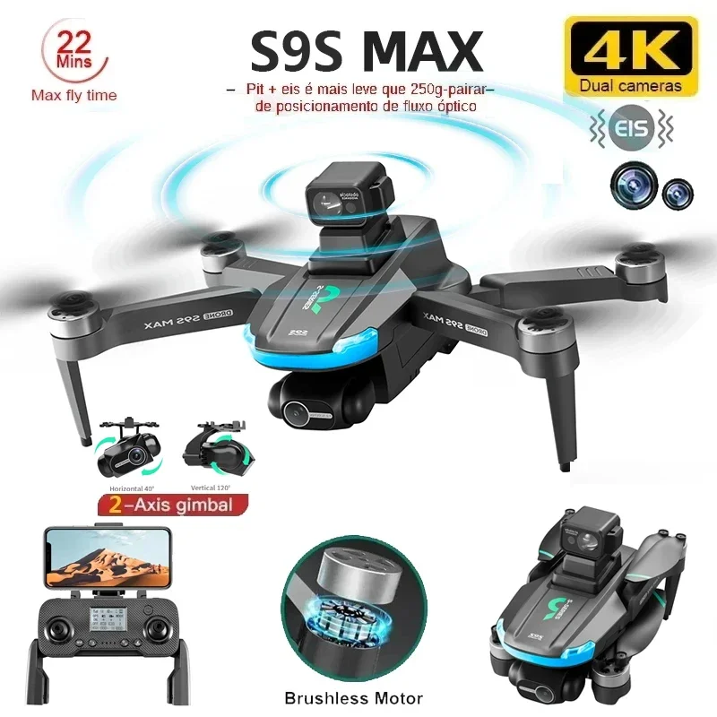 NEW S9S MAX MINI Drone 4K 2-Ax - Drone Camera Hd 评论和价格
