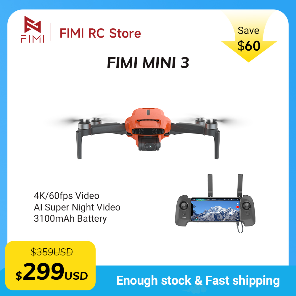 FIMI MINI 3 Camere Drone 4K 60 - Drone Camera 4K 评论和价格